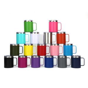 Custom Print Logo Kleurrijke Dubbele Muur 14Oz Magnetische Deksel Tumbler Vacuüm Geïsoleerd 12Oz Koffie Mok Bekers Met Handvat - Product Image 6