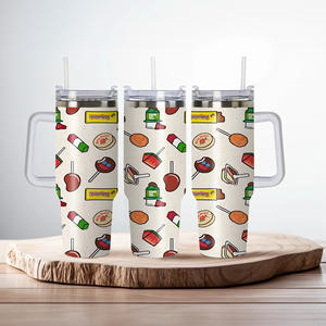 Botella de Agua de Acero Inoxidable de 40 oz de Doble Pared con Asa, para Viajes, con Diseño Personalizado de <span class=keywords><strong>Dulces</strong></span> Mexicanos de Buena Calidad - Product Image 6