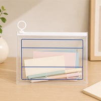 Pochette à crayons en PVC avec logo personnalisé OEM, étanche, sac de rangement pour fournitures scolaires, étui à crayons en PVC pour l'école, le bureau, les voyages, les étudiants