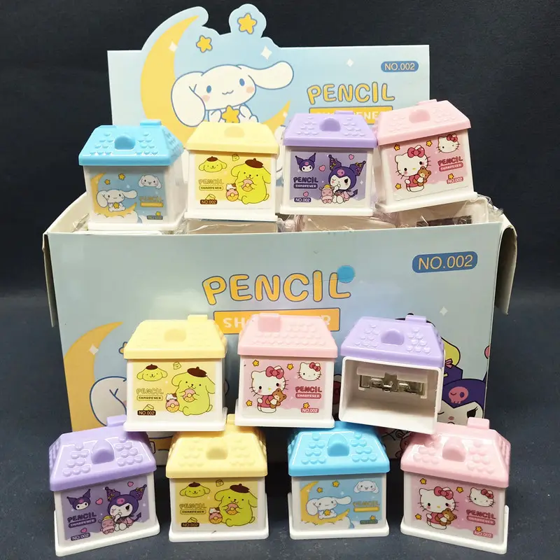 Novo Sanrio Papelaria Sanrio Régua Correção Fita Sanrio Decoração Air Cushion Comb Lápis Sharpener Kuromi Classroom Coisas