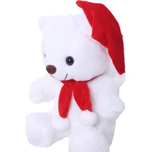 Light Up Led Teddy Bear With Santa Hats Cute Christmas Plush Teddy Bears Led Soft Toys