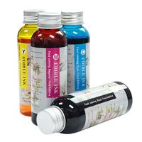 Encre alimentaire comestible de couleur vive 100 ml compatible avec les imprimantes Epson HP Canon Brother pour la décoration de gâteaux et de biscuits