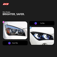 Nouvel ensemble de phares LED LKS de haute qualité E84 pour X1 2010-2015, style flèche, DRL, clignotant séquentiel, lentille de projecteur