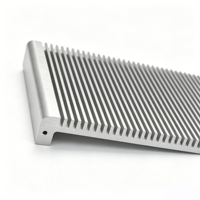 Boîtier de refroidissement en aluminium extrudé OEM ODM, profilé en aluminium brossé argenté pour alimentation industrielle