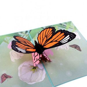 Carte de vœux papillon 3D en papier découpé au laser - Product Image 3