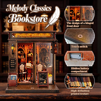 Rak Buku Miniatur Model DIY Terlaris: Nook 3D Wooden Puzzle Book Nook Kit Sempurna Sebagai Hadiah