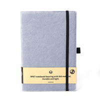 Carnet en tissu feutre RPET A5 2026, journal à couverture rigide personnalisé, écologique, avec bande élastique, vente chaude pour promotion d'entreprise et cadeau