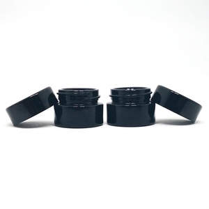 Bocaux de stockage en verre noir anti-UV de 5 ml, rechargeables, pour crème cosmétique, avec couvercle à vis en plastique - Product Image 2