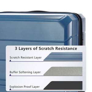 Mgob गर्म सस्ती कीमत एब्स + पीसी सामान 3 पीसी फास्ट शिपिंग हार्ड शेल कस्टम लोगो 20 "24" 28 "हल्के सूटकेस" - Product Image 3