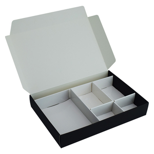Caja de Bento de Sushi Negra Biodegradable con Logotipo Personalizado, Caja de Postres de Grado Alimenticio, Caja Japonesa para Mojar con Separadores - Product Image 6