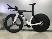 Vélo de triathlon 700C TT entièrement en carbone, roues WheelTop TX avec changement de vitesse électronique sans fil, jantes en carbone 3K de 60 mm, vélo de course contre la montre