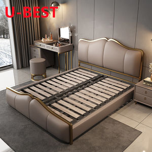 U-Best Mobilier pour chambre à coucher de luxe Nouveau design Cadre de lit jumeau de style américain Sommier en bois Yatak Letto Cama Lit Bedden - Product Image 3