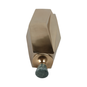 Vaso geometrico in metallo con tappo in pietra, decorazione moderna per soggiorno, camera da letto, ufficio, tavolo - Product Image 6