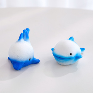 Figurita de delfín de resina, mini adorno para decoración de acuario, estilo suave, decoración de animales mediterráneos - Product Image 2