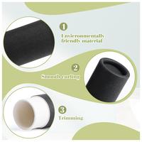Tubes de baume à lèvres en carton kraft noir biodégradable écologique Emballage de conteneur de déodorant en bâton Tube de papier push up