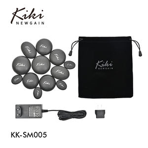 KIKI NEWGAIN KK-SM005 12PCS Hot Stone Massage Set Profession elle Massage mit Heizbox Wärme massage Kit Nature Energy Stones - Product Image 3