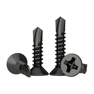 Tornillos Autoperforantes de Cabeza Plana de Acero Inoxidable 410 Negros para Techos de Lámina Metálica M3.5-M5.5 - Product Image 1