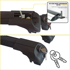 Barres transversales de toit en aluminium pour Suzuki Grand Vitara FT 1999-2005, porte-bagages sur rail surélevé - Product Image 5