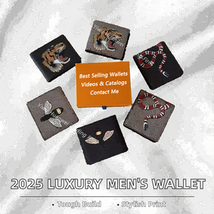 Portafoglio da <span class=keywords><strong>Uomo</strong></span> Corto a Due Ante <span class=keywords><strong>di</strong></span> Lusso Firmato 2025 <span class=keywords><strong>in</strong></span> PU con Stampa a Fantasia <span class=keywords><strong>Pelle</strong></span> Genuina Testurizzata e Portacarte <span class=keywords><strong>di</strong></span> <span class=keywords><strong>Credito</strong></span> Portatile - Product Image 3