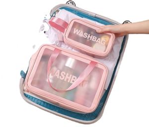 Bolsa de Cosméticos de Viaje Personalizada para Mujer con Logotipo, PVC Transparente con Cierre de Cremallera, Impermeable, para Artículos de Aseo - Product Image 2