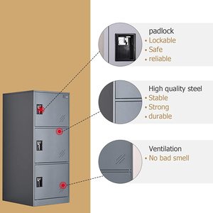 MECOLOR Vertical Single Tier Small Locker with <b>Lock</b> <b>Latch</b> 2 or 3 Compartment Storage for Employee,Home,Office,School,Kids - Product Image 3