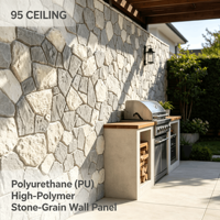 Panneau de revêtement en polyuréthane PU imitation roche, léger, durable, pour extérieur et intérieur, personnalisable, vente en gros