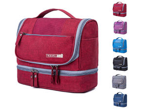 Trousse de Toilette de <span class=keywords><strong>Voyage</strong></span> Luxe Multicolore en Tissu Oxford avec Fermeture Éclair, Portable, Imperméable et Suspendable - Product Image 1