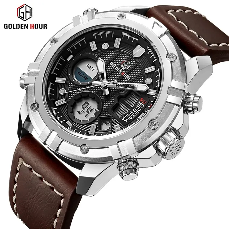 Golden Hour 111 Men's Watches Top Luxury Brand Male Clocks sport Man Sport Clock Leather Strap Business Quartz Men 2022