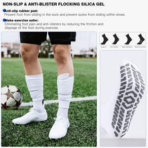 الجوارب الرياضية المخصصة المضادة للانزلاق الأبيض طاقم كرة القدم عدم الانزلاق ضغط قوس دعم جورب مخصص قبضة كرة القدم الجوارب - Product Image 5