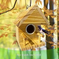Nichoirs à oiseaux en bois pour l'extérieur, nichoirs suspendus pour jardin, mangeoires pour oiseaux en bois naturel pour l'extérieur