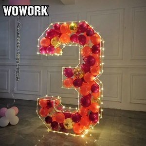 2025 Wowork Tùy Chỉnh Không Thấm Nước Bên Ngoài Gửi Bãi Biển RGB 3D Lớn Nhựa Rắn Acrylic Thư Cho Đảng Trang Trí Sân Khấu - Product Image 4