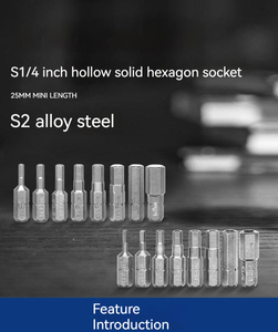 <strong>British</strong> System 25mm Hexagonal Short <strong>Bit</strong> Head, S2 Steel, Magnetic Solid/perforated Hexagonal Screwdriver <strong>Bit</strong>