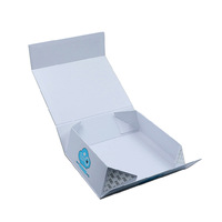 Boîte cadeau en papier magnétique pliable avec ruban, logo personnalisé, luxe, pour vêtements, cosmétiques, robes, cravates