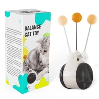 Jouet interactif pour chat, écologique, luxueux et moderne, avec boule et bâton, design à roulettes coulissantes, jouet amusant pour chats