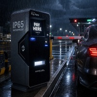 Mesin Tiket Palang Kendaraan Pintar Interkom Suara Dua Arah Kamera HD Penyimpanan Offline Printer Struk Otomatis Sistem Parkir