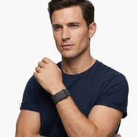 Google Fitbit Air : Tracker d'activité sans écran avec suivi de la fréquence cardiaque et du sommeil, compatible iOS et Android, Obsidian