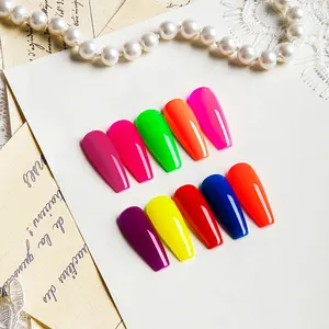 ROSALIND-Esmalte de uñas en gel fluorescente para el hogar, set de 6 colores para manicura DIY