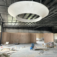 Rosace moderne en GRG pour plafond, pièce maîtresse décorative, médaillon de plafond