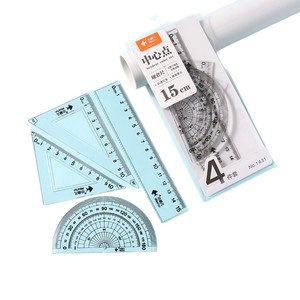 Little Fish Student Protractor 180 Degree Clear Plastic Angle Measuring <b>Tool</b> For School Geometry Drawing - Product Image 4