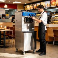 Staande soft serve machine met slimme voor-koelfunctie