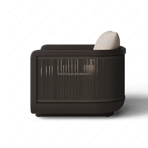 Sillón Individual de Aluminio Resistente <span class=keywords><strong>para</strong></span> Exteriores FERLY con Cojín de Secado Rápido, Moderno, Elegante y Cómodo <span class=keywords><strong>para</strong></span> Jardín, Césped o Parque - Product Image 5
