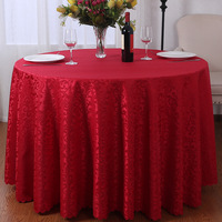Nappe Jacquard Blanche Simple Yantai Tongli pour Hôtels, Mariages et Restaurants – Nappe Ronde
