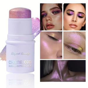 Iluminador Facial en Barra Camaleón - Resistente al Agua para Todos los Tonos de Piel - Corrector Ligero - Textura Cremosa con Brillo Colorido - Product Image 1