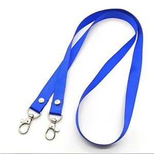 Lanière de carte d'insigne d'identité simple avec lanière de support en plastique Double crochet avec porte-badge de carte d'identité <span class=keywords><strong>bleu</strong></span> - Product Image 2