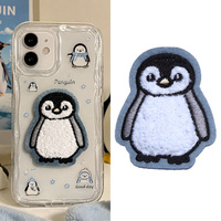 Patchs brodés en chenille motif ours et pingouin mignons, appliques animales douces pour vêtements, sacs, chapeaux et loisirs créatifs DIY