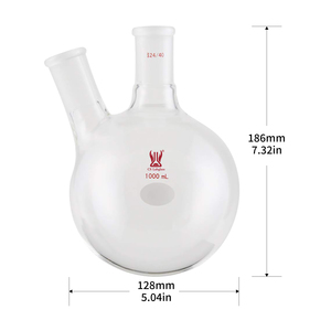 Vetreria da laboratorio <span class=keywords><strong>1000ml</strong></span> 2000ml doppio collo spesso borosilicato vetro borosilicato - Product Image 2