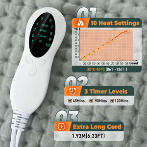 Cuscino Riscaldante Elettrico Lavabile in Flanella, Scaldacorpo Invernale, Cuscino Termico per Fisioterapia, Cuscino Riscaldato per Vita e Pancia, Piccola Coperta Termica - Product Image 5