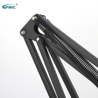 Support de microphone universel NB35 de bureau, pliable et télescopique en métal, en porte-à-faux, pour microphone et caméra en direct