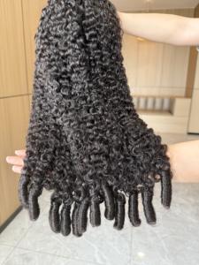 Toptan ham birmanya kıvırcık insan saçı dantel peruk 250% yoğunluk işlenmemiş insan saçı önceden koparılmış 13*4 şeffaf dantel ön peruk - Product Image 2