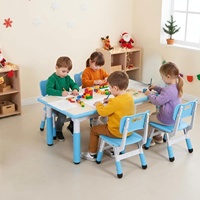 Table à Dessin Moderne en Métal pour Enfants avec 4 Chaises Robustes – Ensemble Durable pour Chambre d'Enfant, Bureau et Salon – Meilleures Ventes
